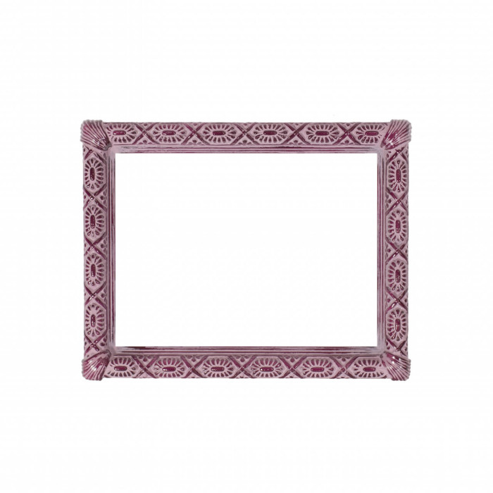 Cornice decorata a rosette, color bordeaux